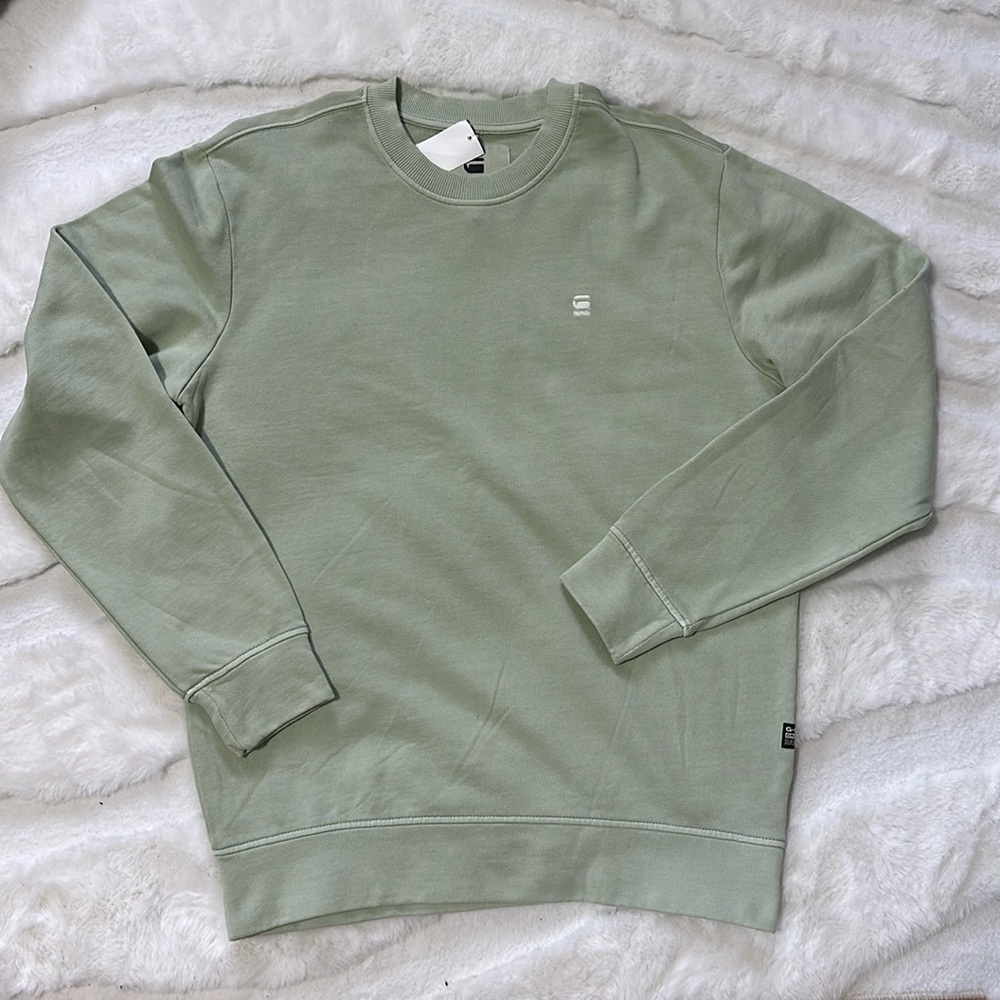 G Star Raw Olive Green Crew Neck Sweatshirt